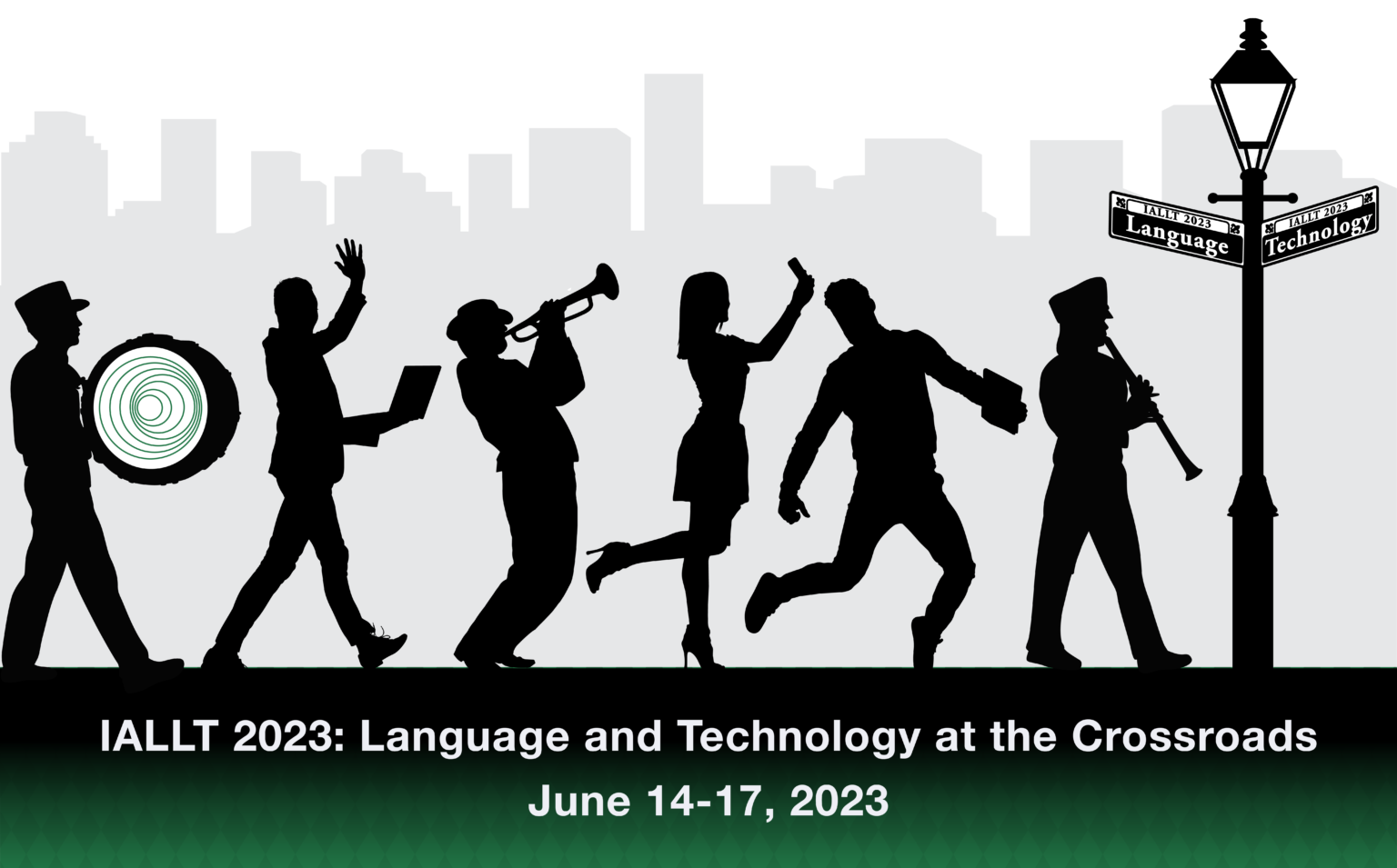 IALLT conference logo - Language and Technology at the Crossroads