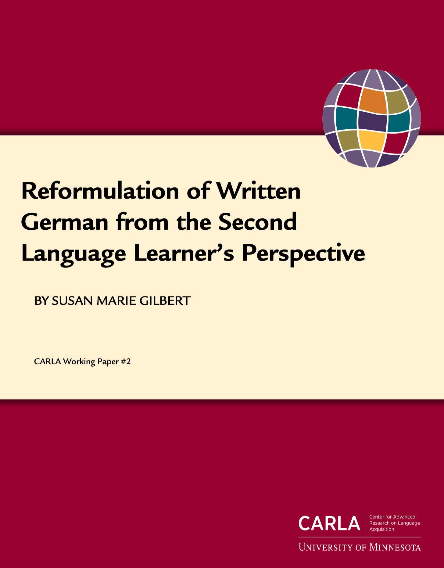 Reformulation of Written German From the Second Language Learner's Perspective